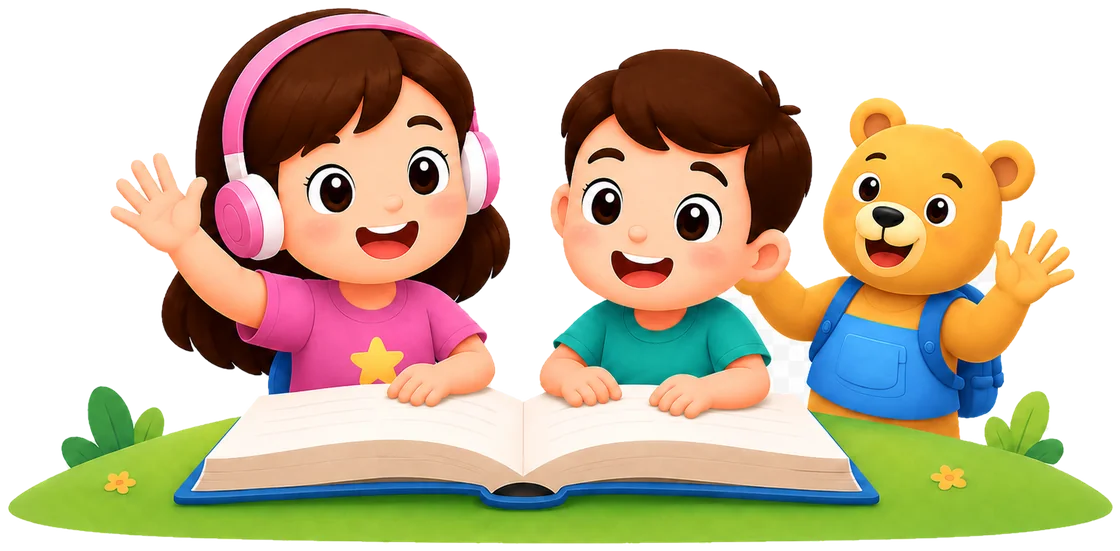 Các bé học tiếng Anh cùng gấu bông