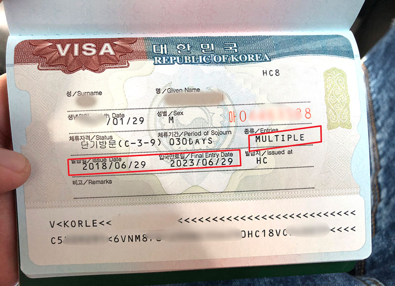 visa hàn quốc 5 năm